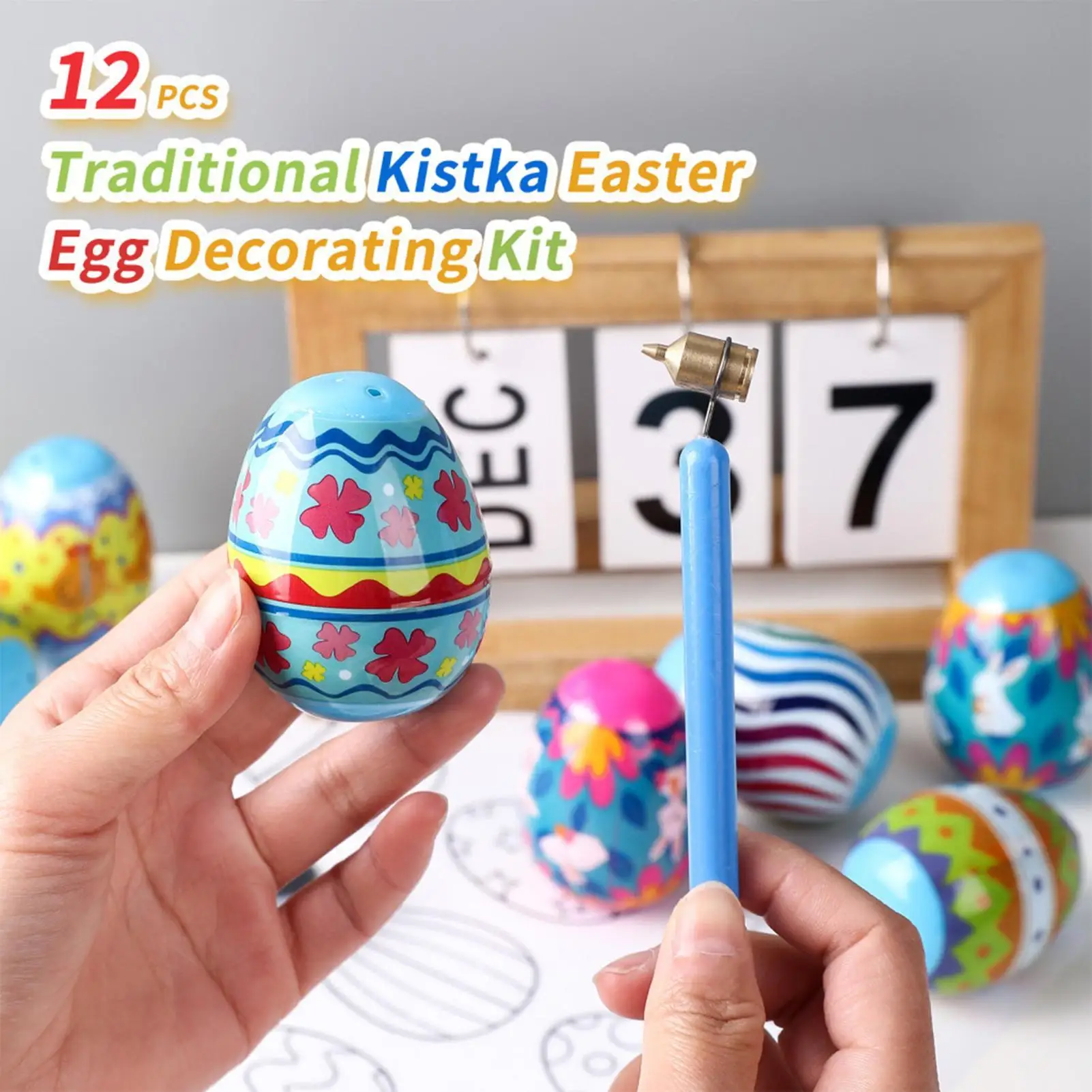 Liquid pigment writing device Liquid Writer Easter Egg Decoration Kit Metal Tip Paint Applicator Pen for Drawing Lines Lettering