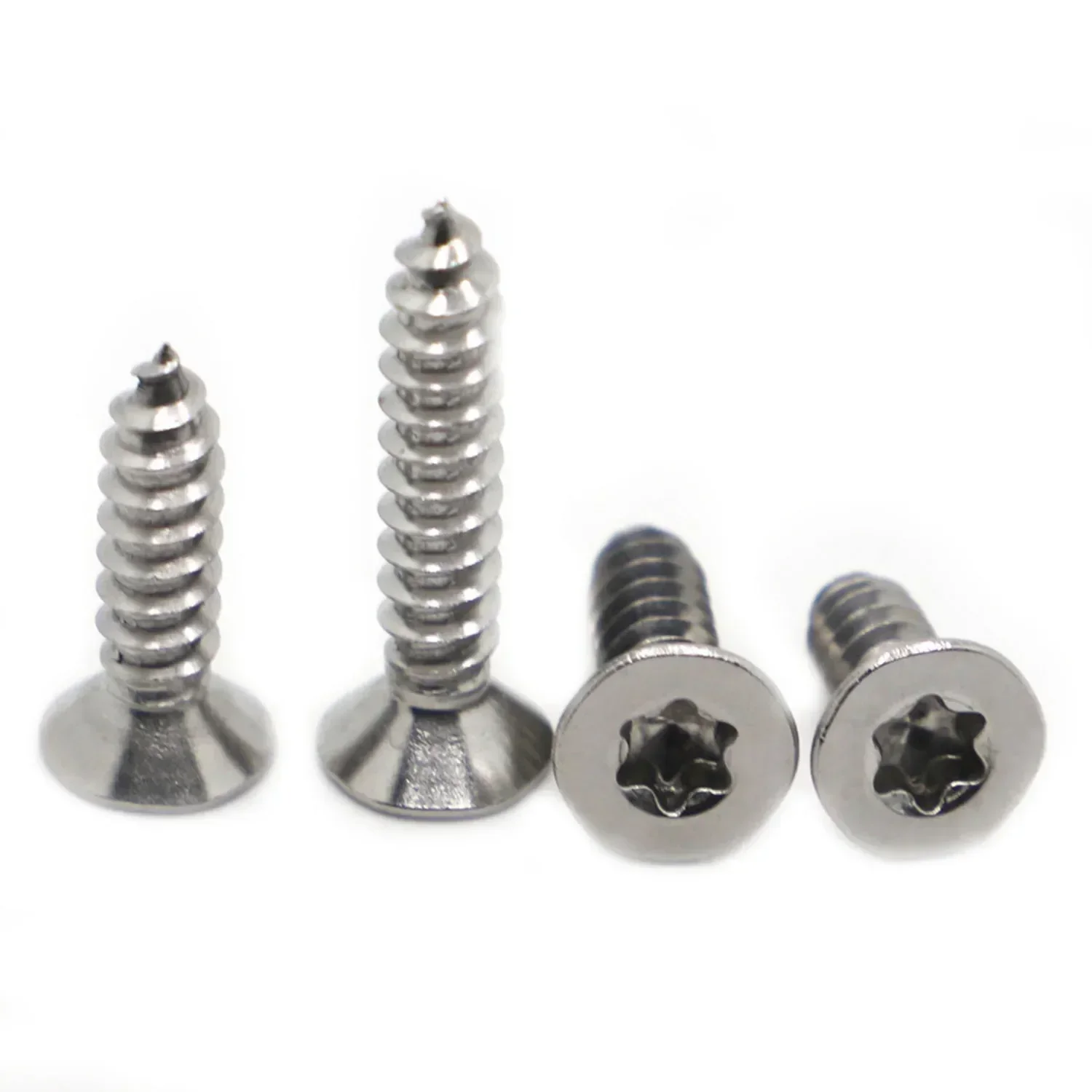 5-50pcs M2 M2.3 M2.6 M3 M4 M5 M6 304 Stainless Steel GB2670.2 Flat Countersunk Head Six Lobe Torx Self-tapping Screw