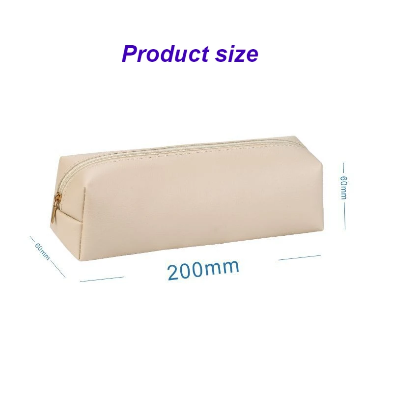 Astuccio per matite in pelle da 10 pezzi, scatola di immagazzinaggio di grande capacità, borsa per cancelleria, semplice con cerniera, astuccio per penne in pelle, materiale scolastico