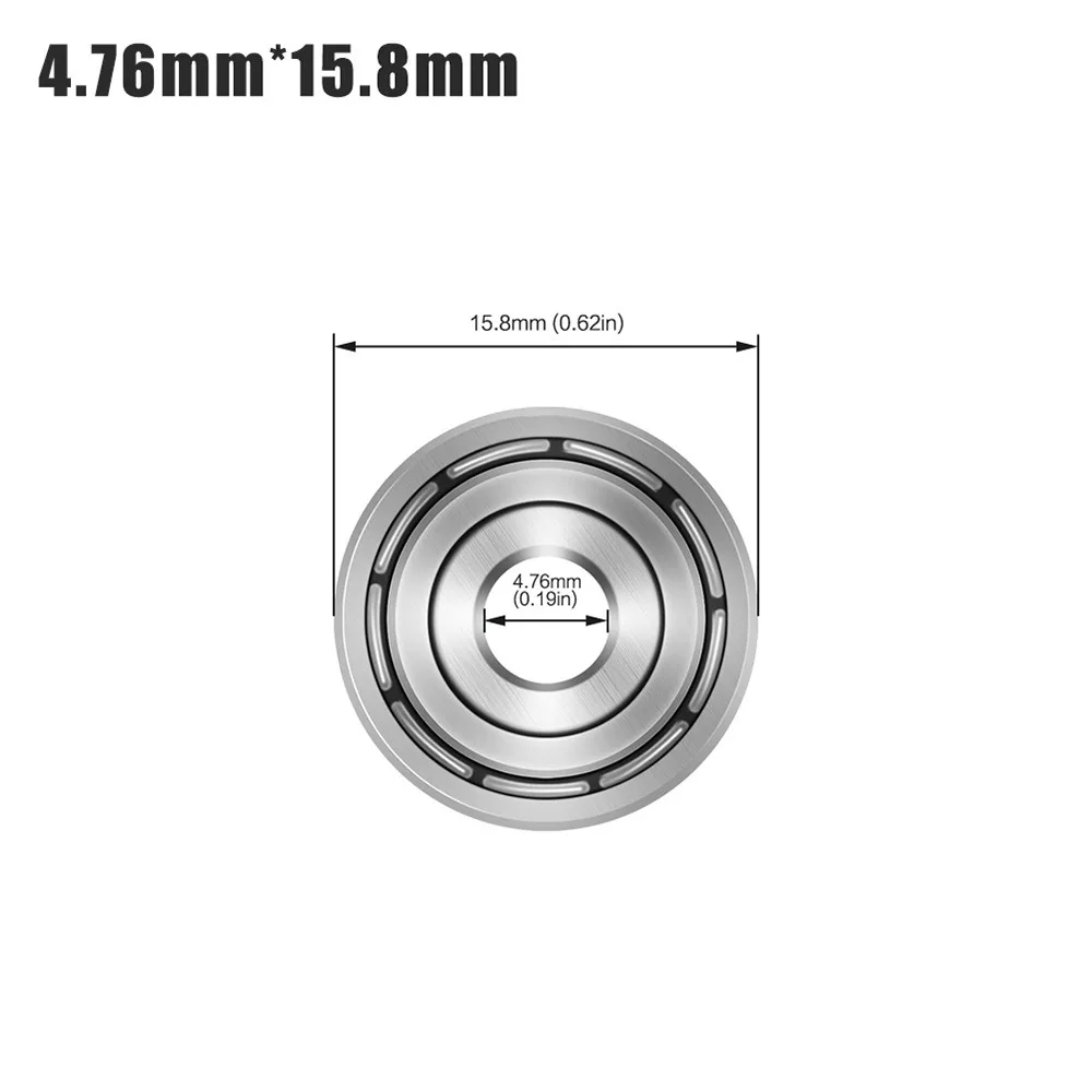 1Pcs 4.76mm 6.35mm 9mm Woodworking Bearing Steel Top Mounted Router Bit Bearing 1/2