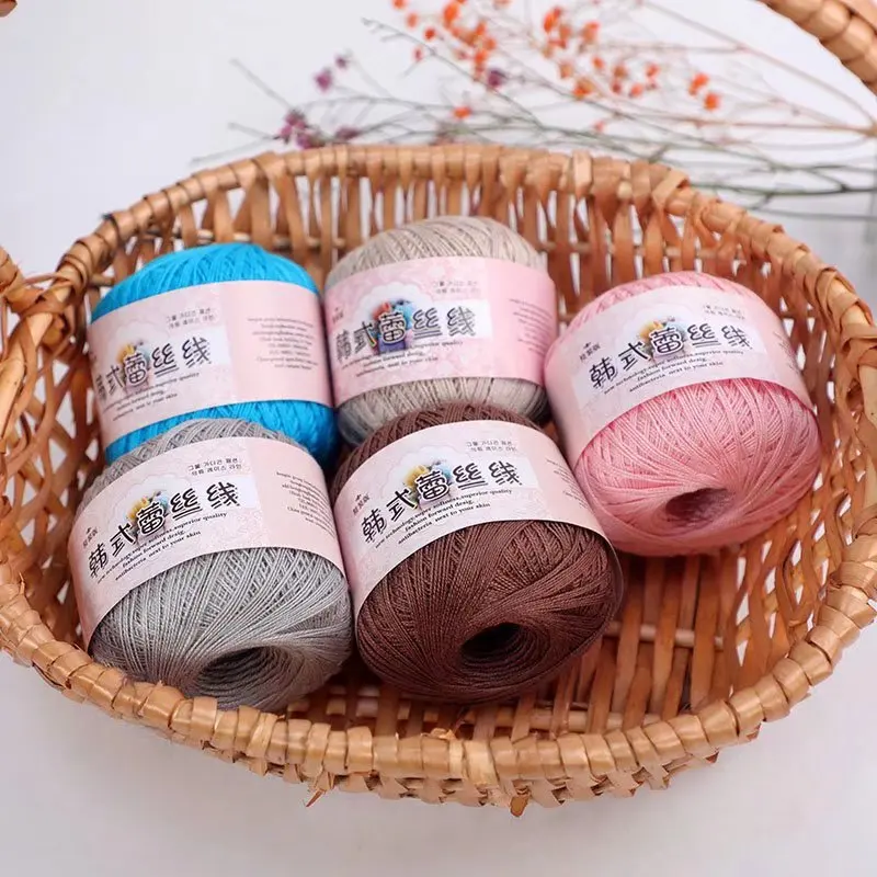 5pcs DIY Lace Cotton Yarn Thin Yarn Crochet Crochet Hooks for Hand Knitting Soft Baby Blanket Cloth