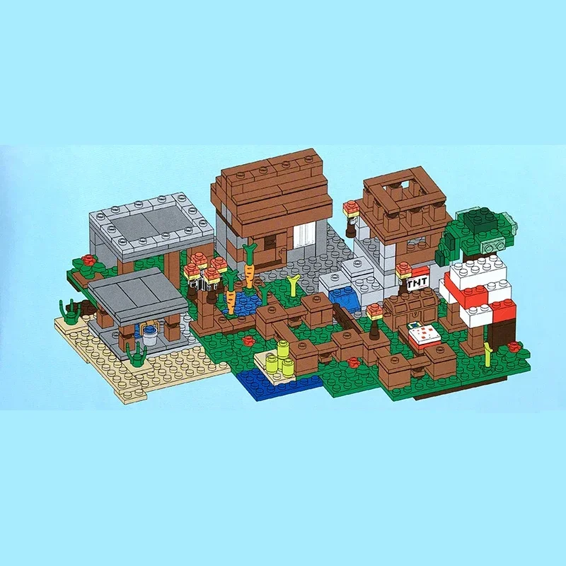 Jouets chauds le Village blocs de construction édition spéciale avec figurines d'action Steve compatibles mon monde ensemble jouet 21128