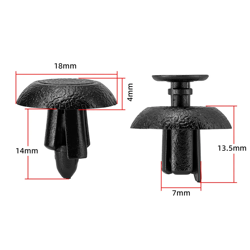 50pcs Fastener Clips Fastener Push Clip Vehicle Door Trim Panel Retainer For Toyota For Camry 7mm Car Engine Cover Bumper Clip