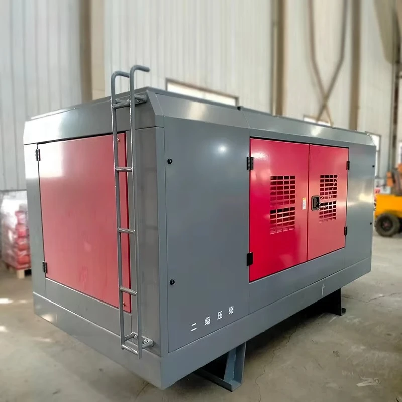 Compresor de Aire Industrial Duradero y Confiable para Plataformas de Perforación DTH, Voladuras y Construcción