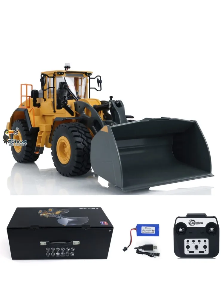 DoubleE L260H 1/16 Schaal RC Loader Metal E592 Elektrisch Voertuig Geluid Licht Bouwtruck Geassembleerd Geschilderd Speelgoed Cadeau TH23665 - afbeelding 2