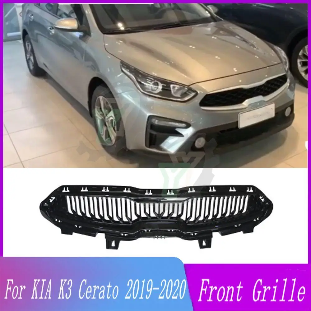 

High Quality ABS Front Bumper Grille Centre Panel Styling Upper Grill For KIA K3 Cerato 2019 2020 Car Accessory