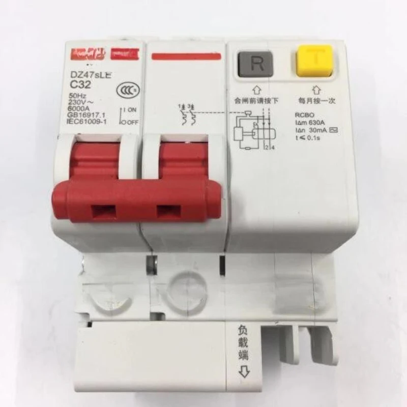 DZ47SLE 2P 10A 16A 32A 63A with leakage protector and leakage switch C32A