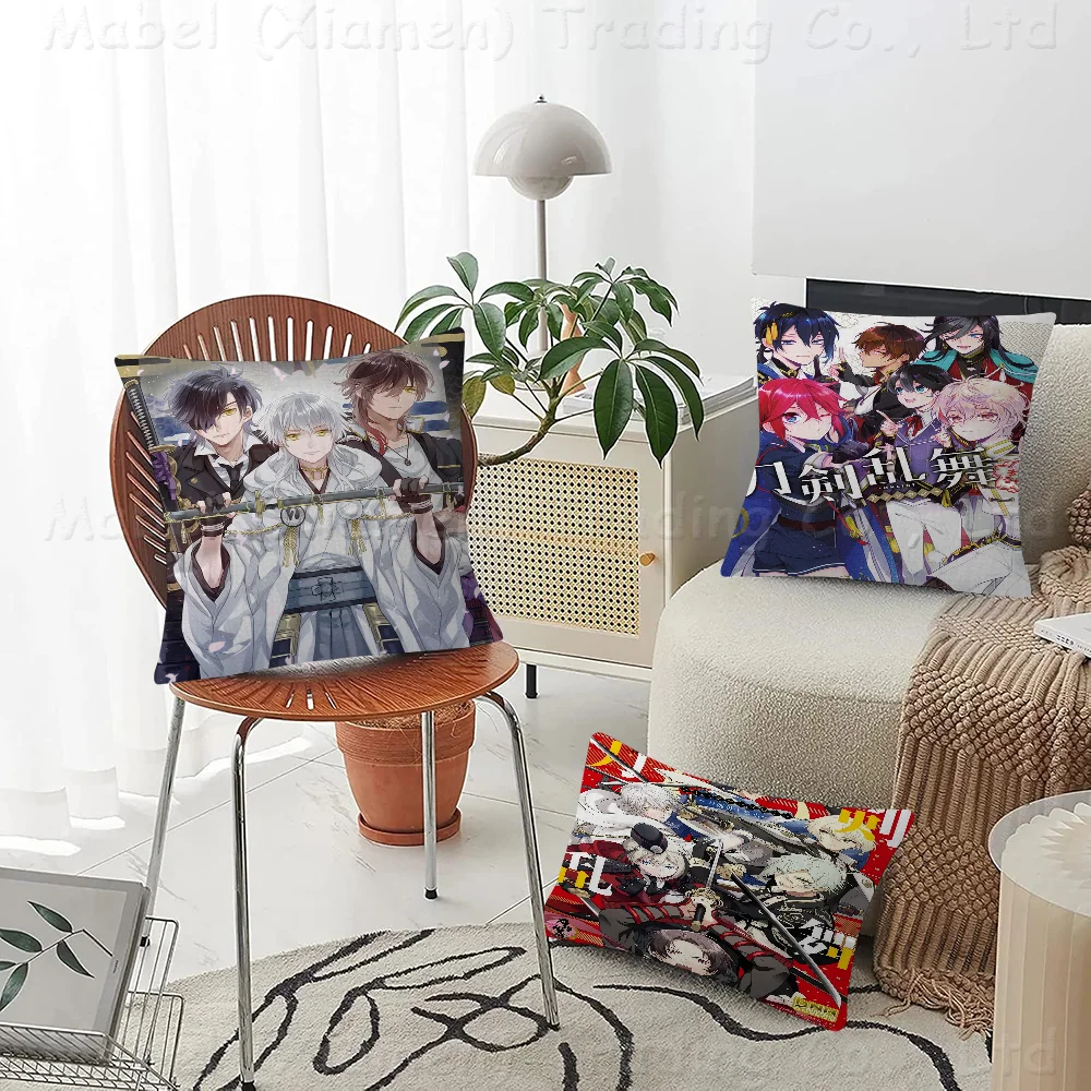 T-Touken Ranbu Cushion Cover Pillow Cover Decor Pillowcase Printed Cushion Case For Couch