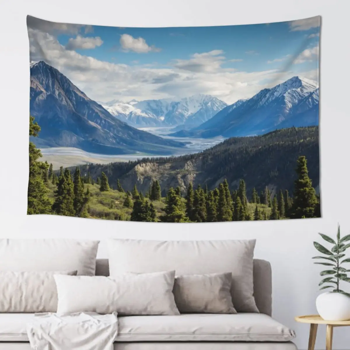 Forest Mountains River National Park Nature Photography Wall Art Tapestry Wall Decor Hanging Room Aesthetic Decor Tapestry