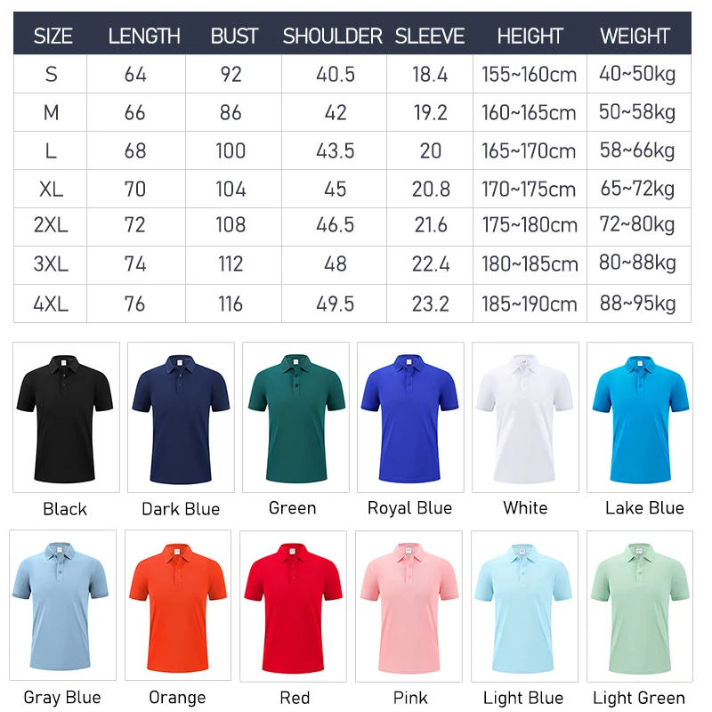 High Quality New Commercial Brand Unisex Polo Shirt Solid Color Black Summer Casual Men\'s shirts For Man Embroider Print Logo