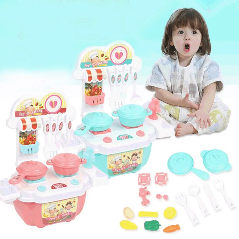 Kids Cute Kitchen Model Gifts Role-Playing Boy Girls Cooking Pretend Play Cutlery Toys Kitchen Toys Simulational Kitchenware