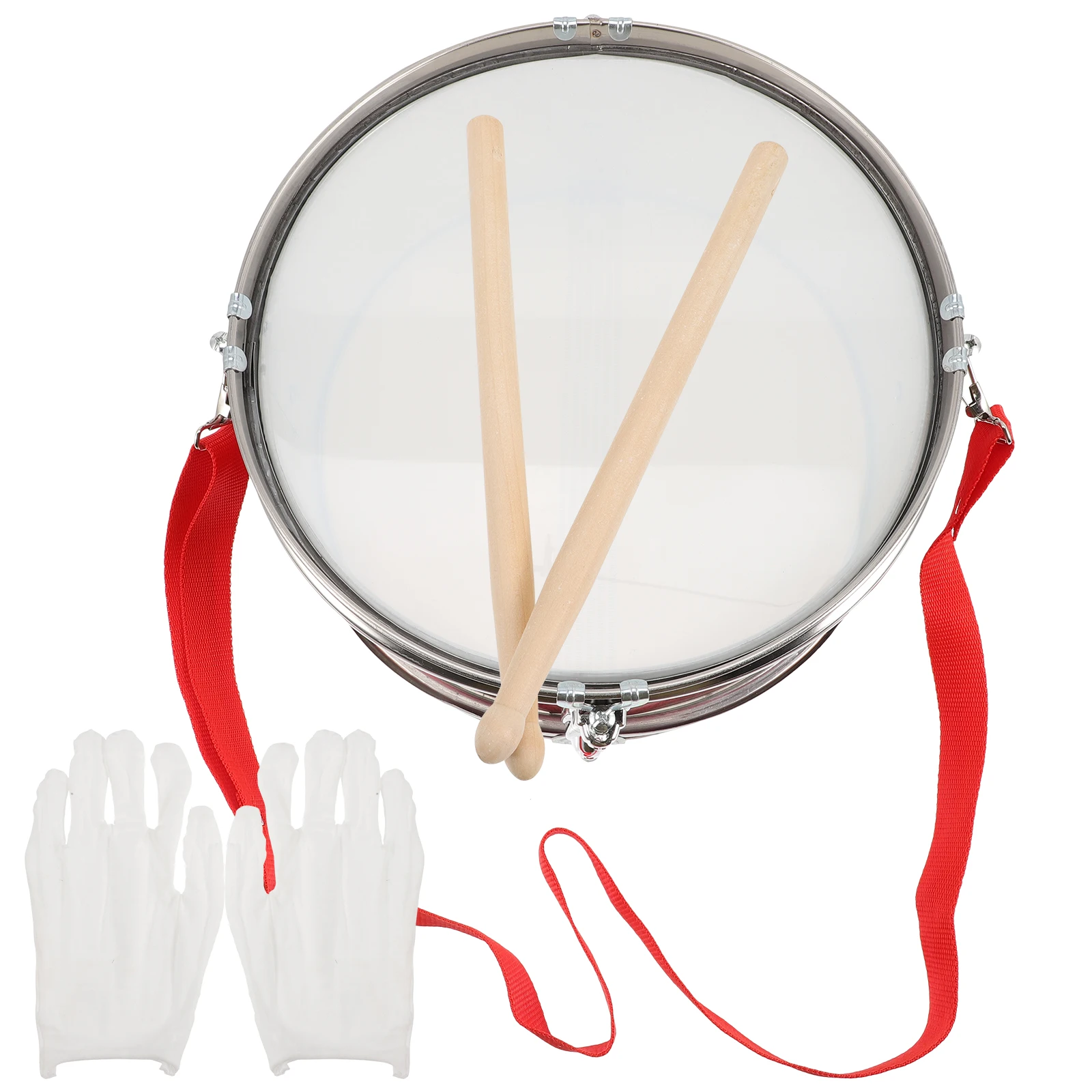 

Glitter Red Snare Drum Kids Music Toy Durable Practice Pad Toddler Drummer Set Kids Drum Kit Marching Percussion Instrument