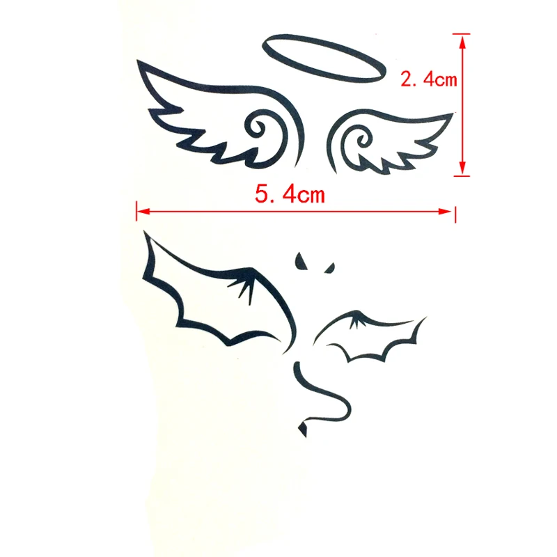 Angel temporary tattoos men Taty tatoo temporary stickers fake tattoo beauty bat waterproof temporary tattoos kit de tatuagem