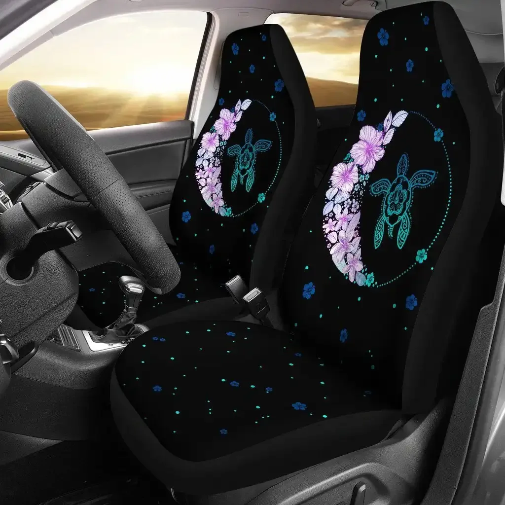 Hawaii Colorful Flower Seat Cover Car Seat Covers Set 2 Pc, Car Accessories Car Mats J2