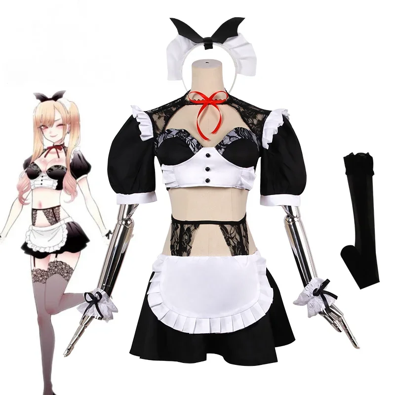 

Dressing Dolls Fall In Love Anime Cosplay Costume Lolita Suit Girl Sexy Maid Set Kitagawa Marin Sono Bisuku Doru Wa Koi Wo Suru