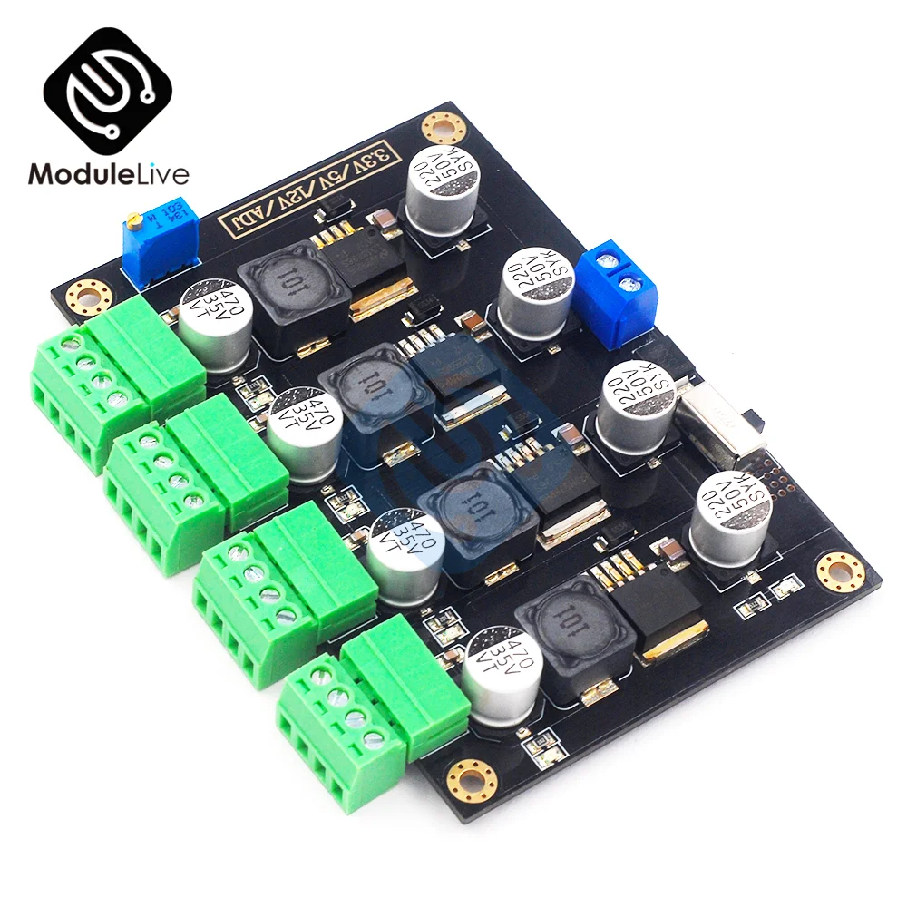 LM2596 multi-channel Multiplex Switching Power Supply 3.3V 5V 12V ADJ Adjustable Voltage Output Power Supply Module for Student