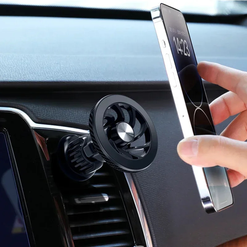 

GEFENSI IPhone Magsafe Car Mount, Magnetic Phone Holder For Air Vent, Cell Phone Holder Clip Fit IPhone 15 14 13 12 And MagSafe