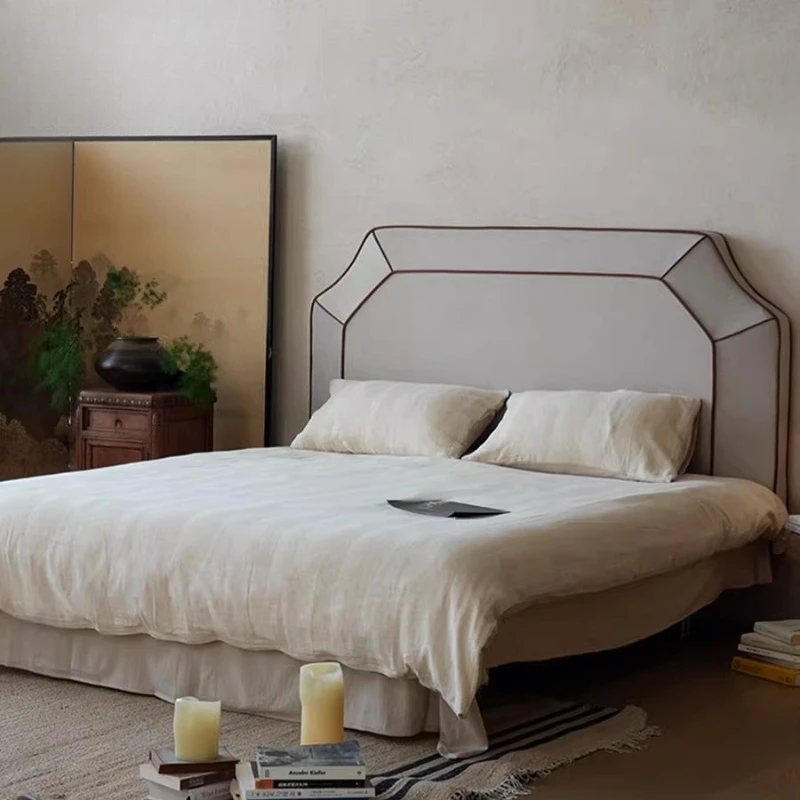French cream style, master bedroom solid wood bed