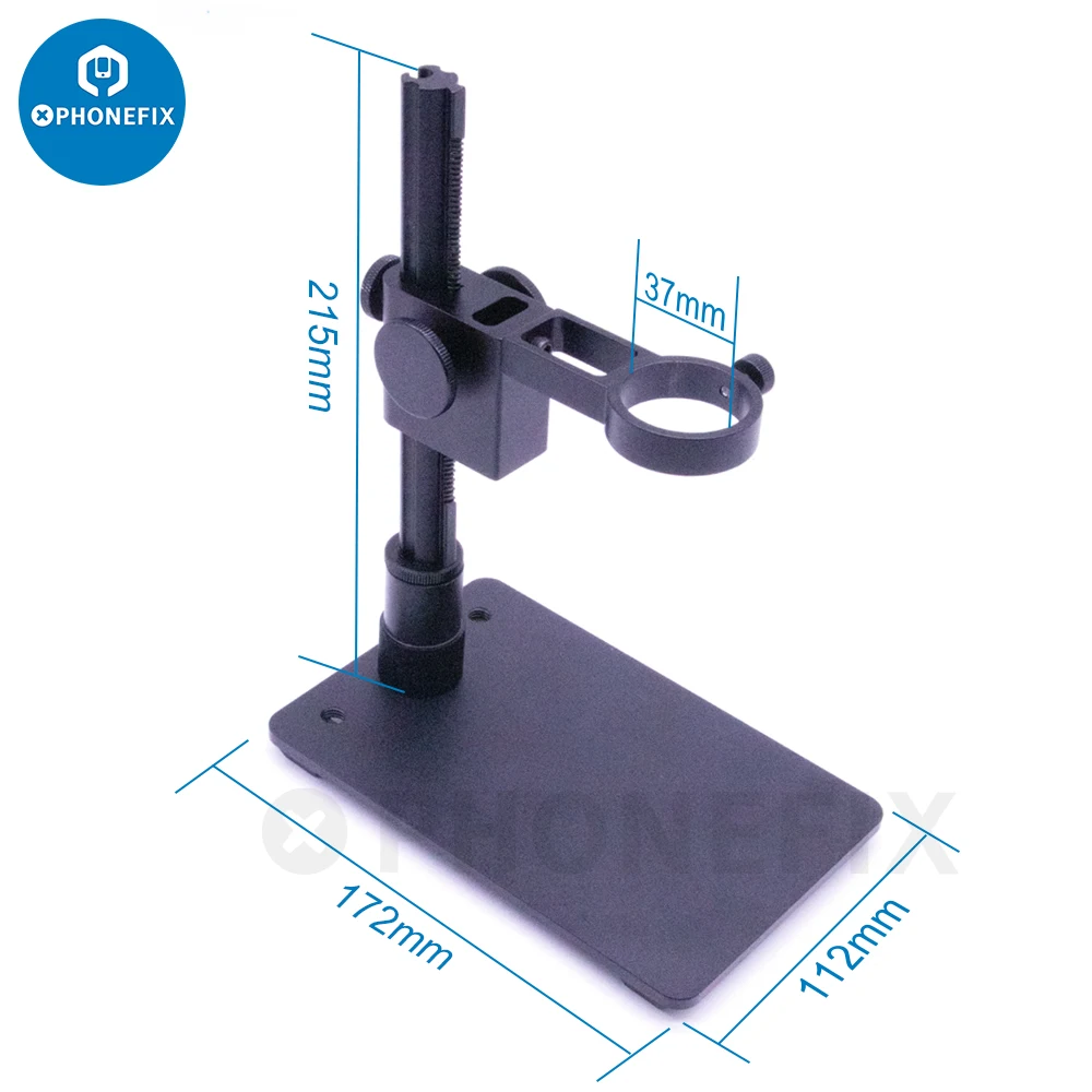 Portable Aluminum Alloy Stand Digital USB Electronic Microscope Adjustable Height Holder Bracket for Phone Soldering Repair Tool