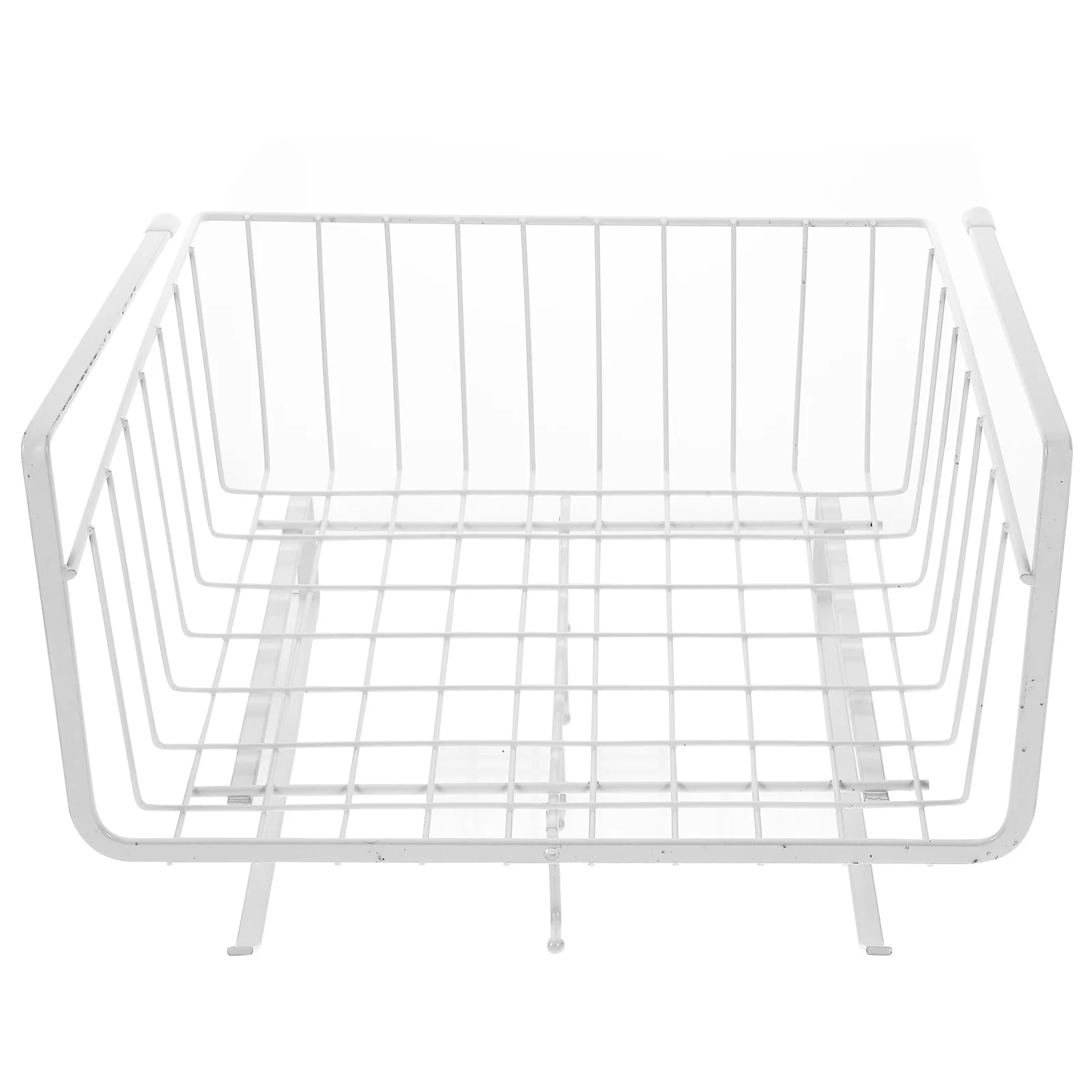

Under Cabinet Basket Organizer Carbon Steel Kitchen Storage Rack No Drill Hanging Basket For Kitchen Sundries Cabinet