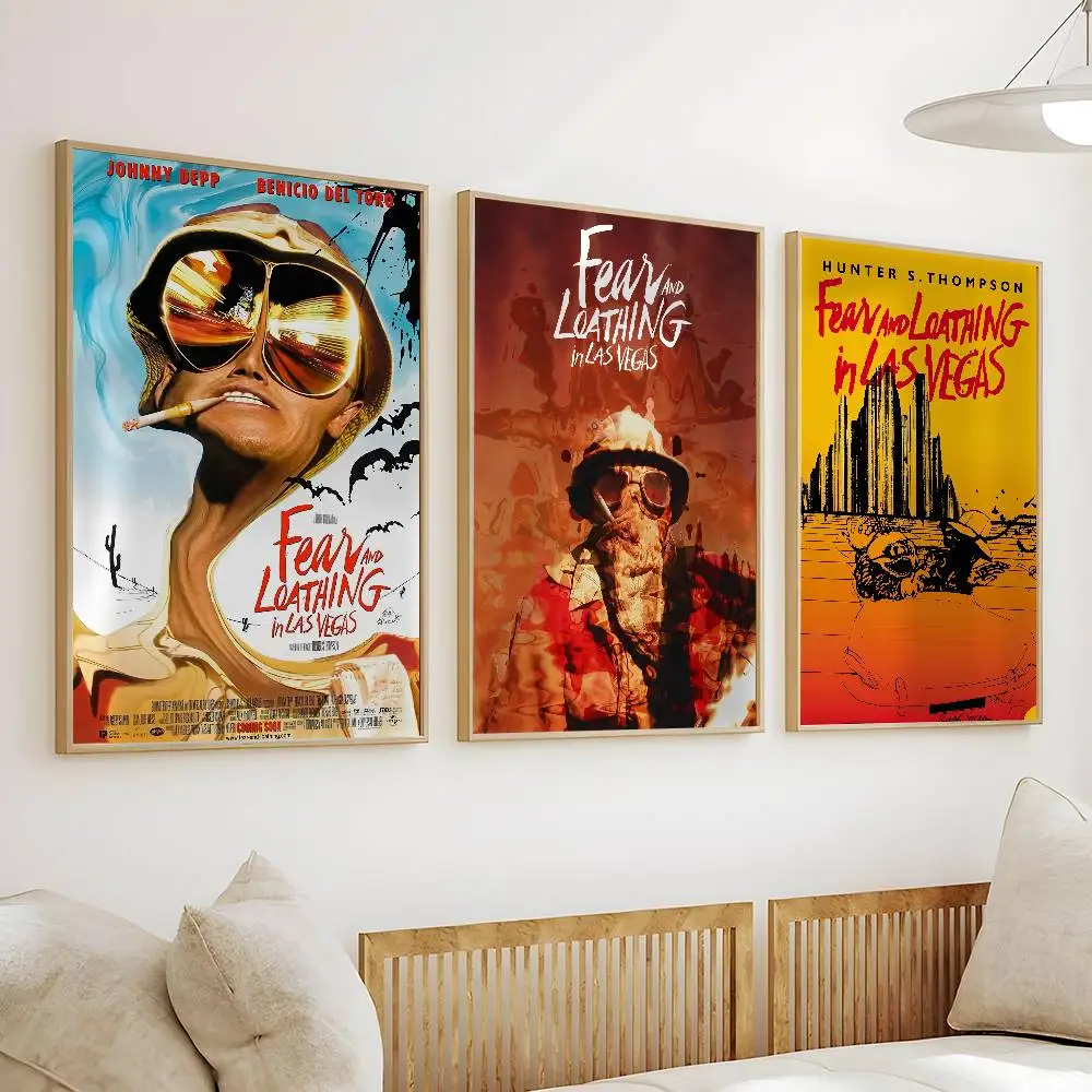الفيلم الكلاسيكي F-الخوف والكراهية في لاس فيغاس ملصق جودة عالية طباعة مقاوم للماء جدار الفن ملصق لغرفة المعيشة بار #4