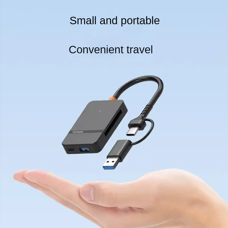 Lector de tarjetas 8 en 1 Hub USB 3.0 Lector de tarjetas de memoria CF/SD/MS/TF para PC iPhone 15 16 Convertidor de cámara de seguimiento Unidad flash USB externa Lector de tarjetas inteligentes