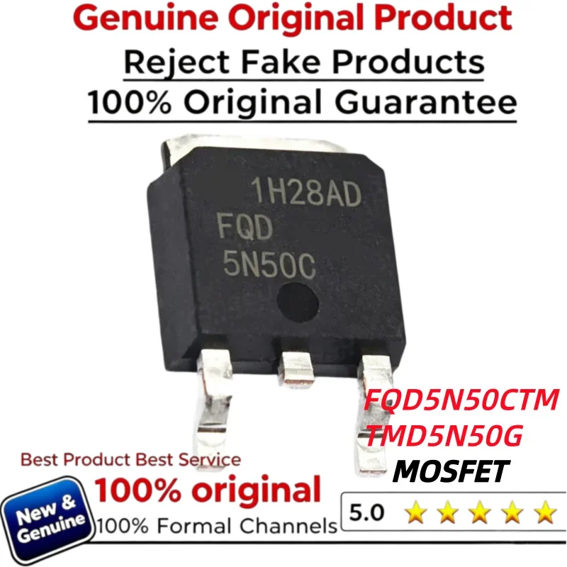 5-10-20pcs 100% New Imported Original  5N50C FQD5N50C FQD5N50CTM  TMD5N50G   FET  5A 500V  TO-252