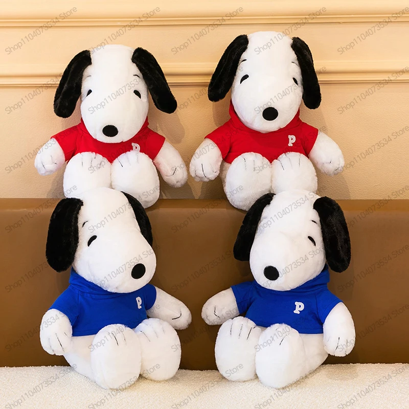 New Cute Kawaii Snoopy Plush Toy Hoodie Dog Stuffed Doll Kids Mall Event Exchange Gift For Girls Home Bedroom Decor Soft Fluffy