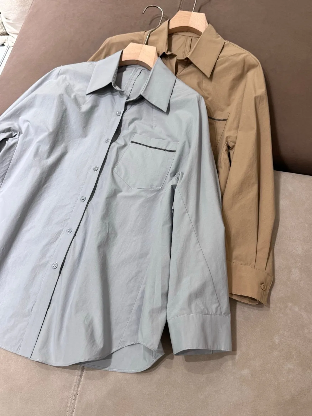 Women's cotton fashionable versatile wide cut shirt