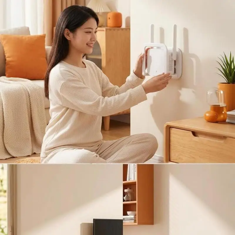 Wandhalterung für WLAN-Router, ohne Bohren, einfache Installation, platzsparendes Design für die Organisation im Heimbüro. – Detail 7