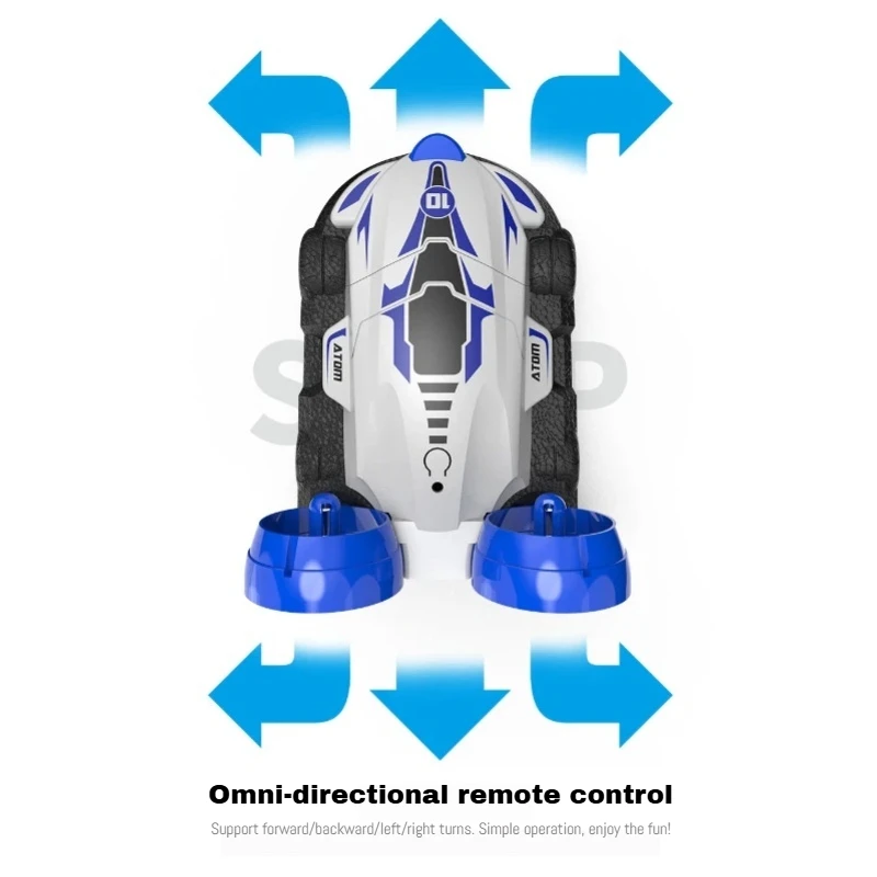 2-in-1 水陸両用 RC ホバークラフトボート 高速ドリフトカー 充電式リモコン車両 子供用 屋外 水陸両用おもちゃ