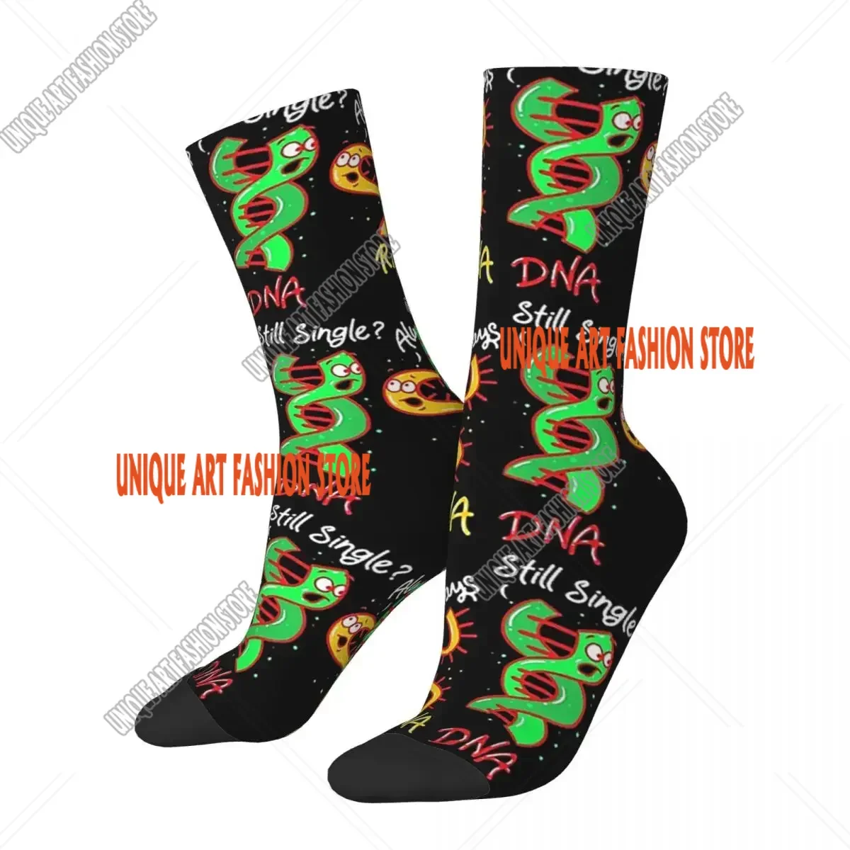 Biology Genetics DNA RNA Single Gift Socks Harajuku Super Soft Stockings All Season Long Socks for Man Woman's Birthday Present