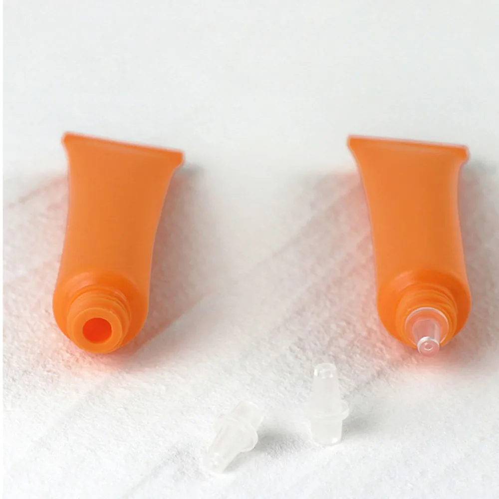 50 Pcs 10g PE Soft Tube Empty Bottle Cosmetic Sample Dispensing Plastic Squeeze Tube with Sealing Sticker Filling Syringe
