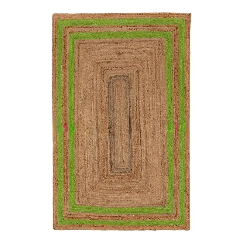 

Hand Braided Bohemian Jute Rectangle Floor Room Decoration Rug For Home