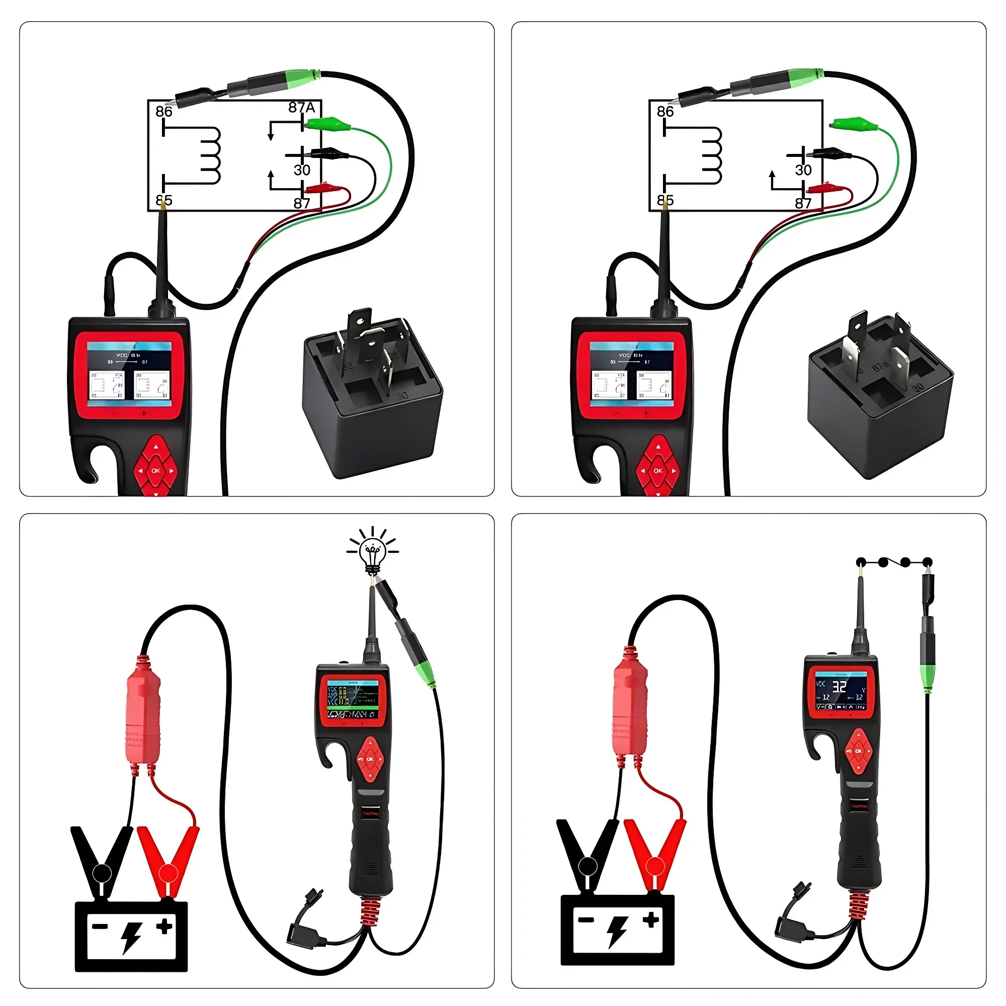 Topdiag P200 12V 24V Automotive Elektrische Circuit Tester SMART HOOK Power Probe Auto Elektrisch Systeem Digitale Test Analyzer tool