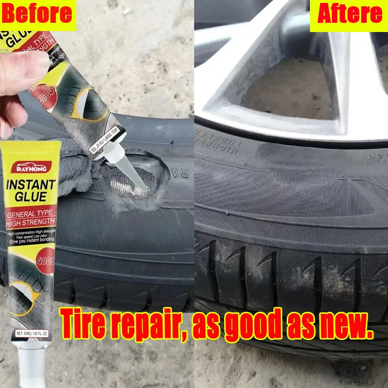 

10-минутный комплект для аварийного ремонта шин для автомобилей/грузовиков/внедорожников от ультрафиолета — быстро останавливает утечки