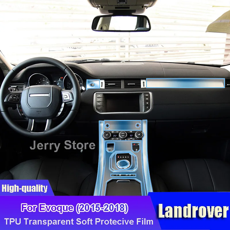 

For Land Rover Evoque (2015-2018) Car Interior Center Console Transparent TPU Film Protective Anti-scratch Sticker Accessories