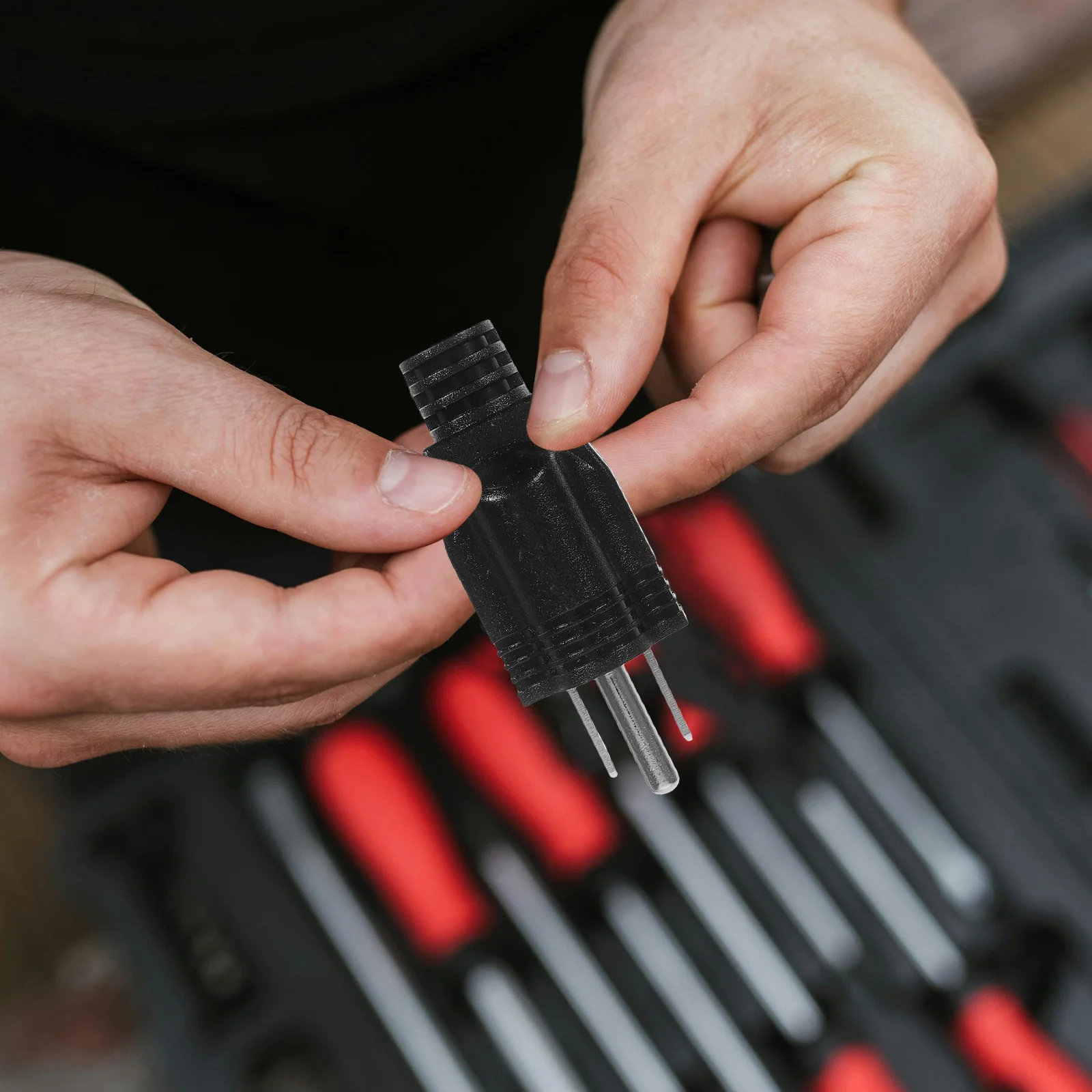 

3Pcs Standard 3 Prong Plug Replacement Heavy Duty Electrical Plug for Extension Cord Repair Industrial Power Tools Black