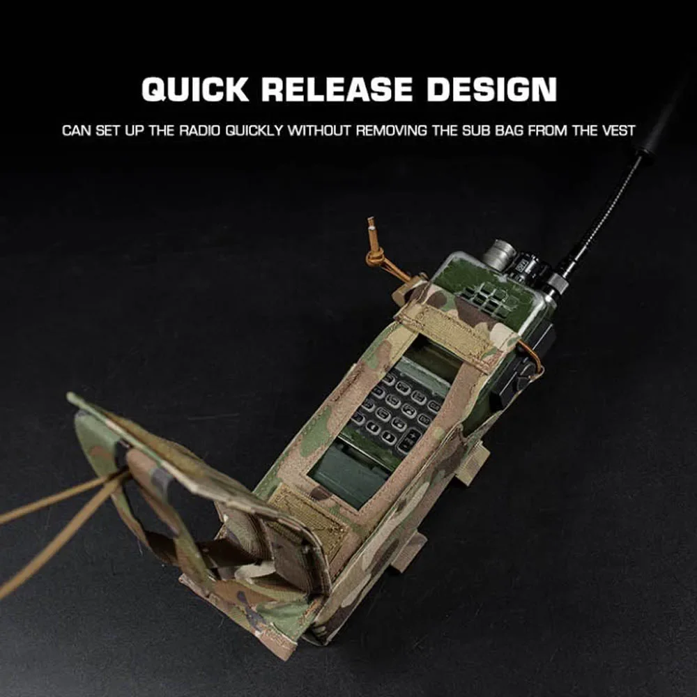 

Тактический подсумок для рации с быстрым сбросом для PRC152/148, для охоты, боевой подготовки, портативная сумка для рации, снаряжение для системы MOLLE