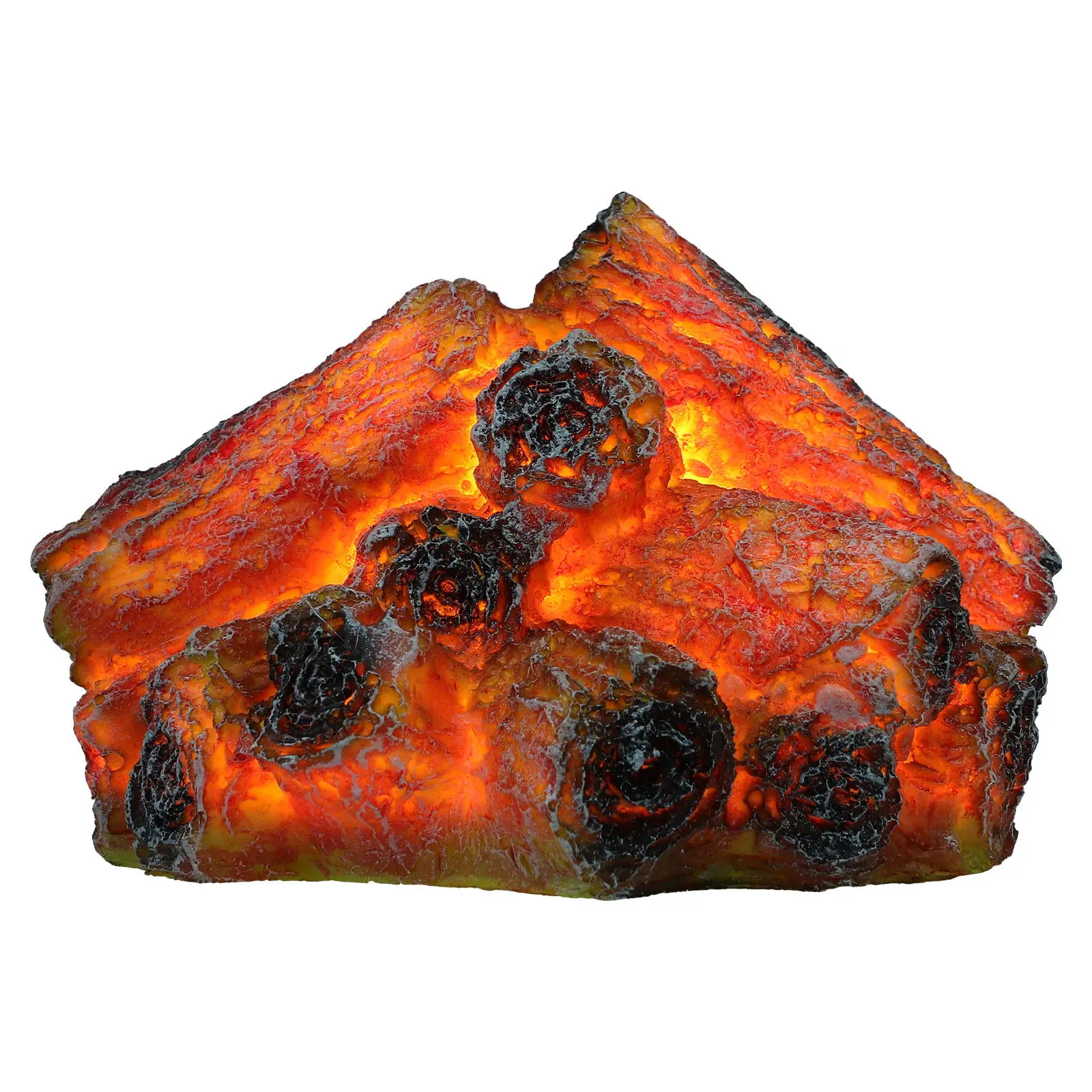 Simulation Charcoal Flame Lamp Resin Battery Free Electronic Flameless 3D LED Firewood Log Fake Fireplace Light for Home Decor