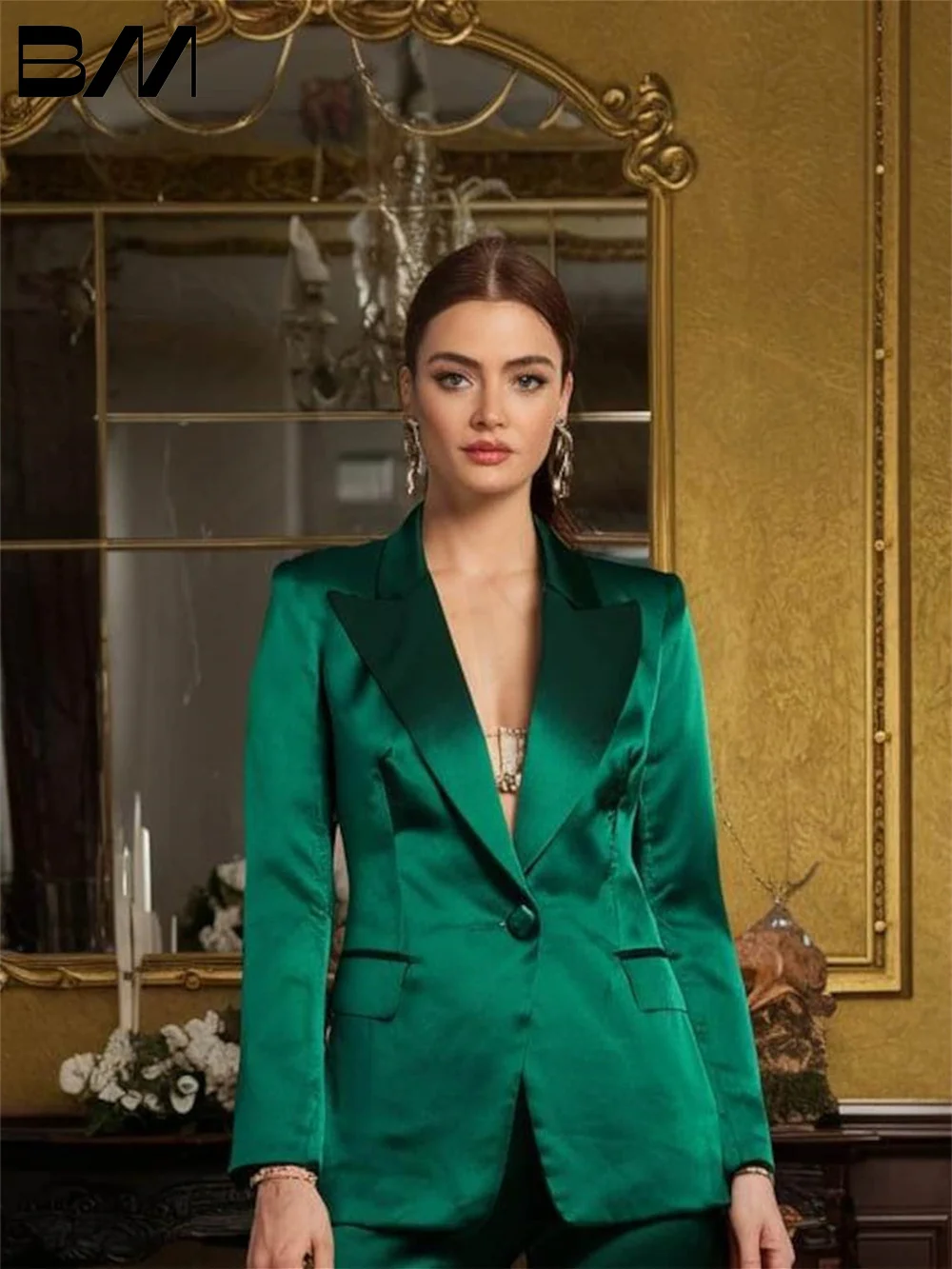 Sexy women's suits Classic Green Suits For Women Wedding suits Formal Office Suits 2 PCS For Formal occasions Customized