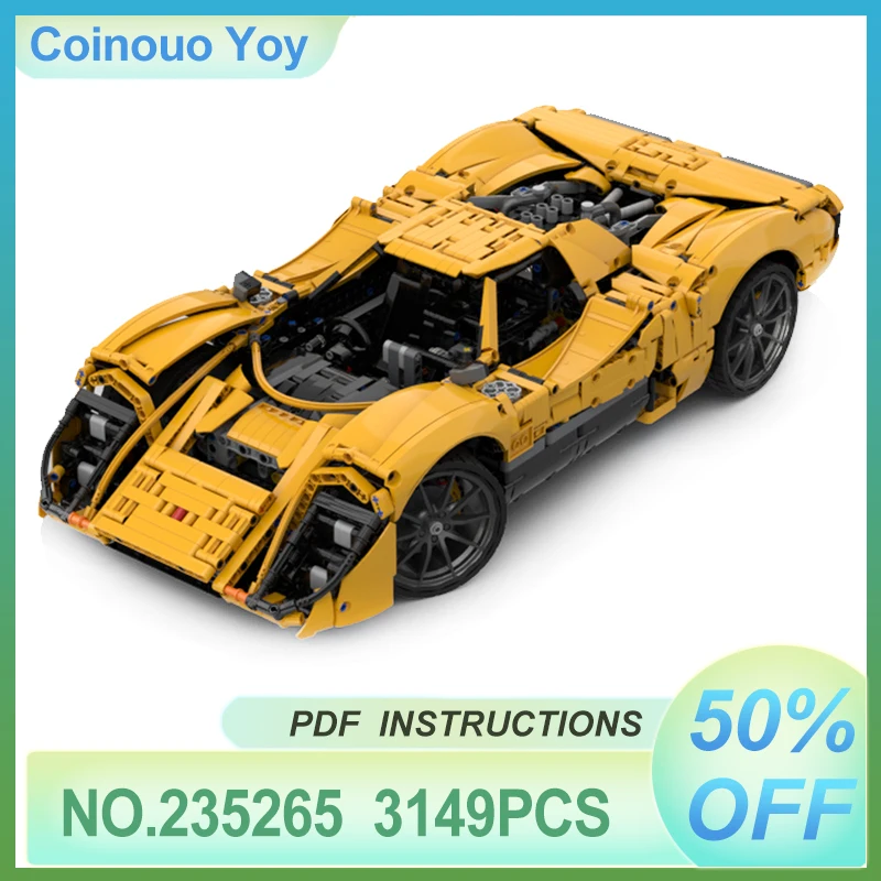 1:8 Collectible MOC-235265 Crafted Cool Speed Sports Vehicle Racing 42172 Model Building Block Puzzle Toys DIY Birthday Gift Kid