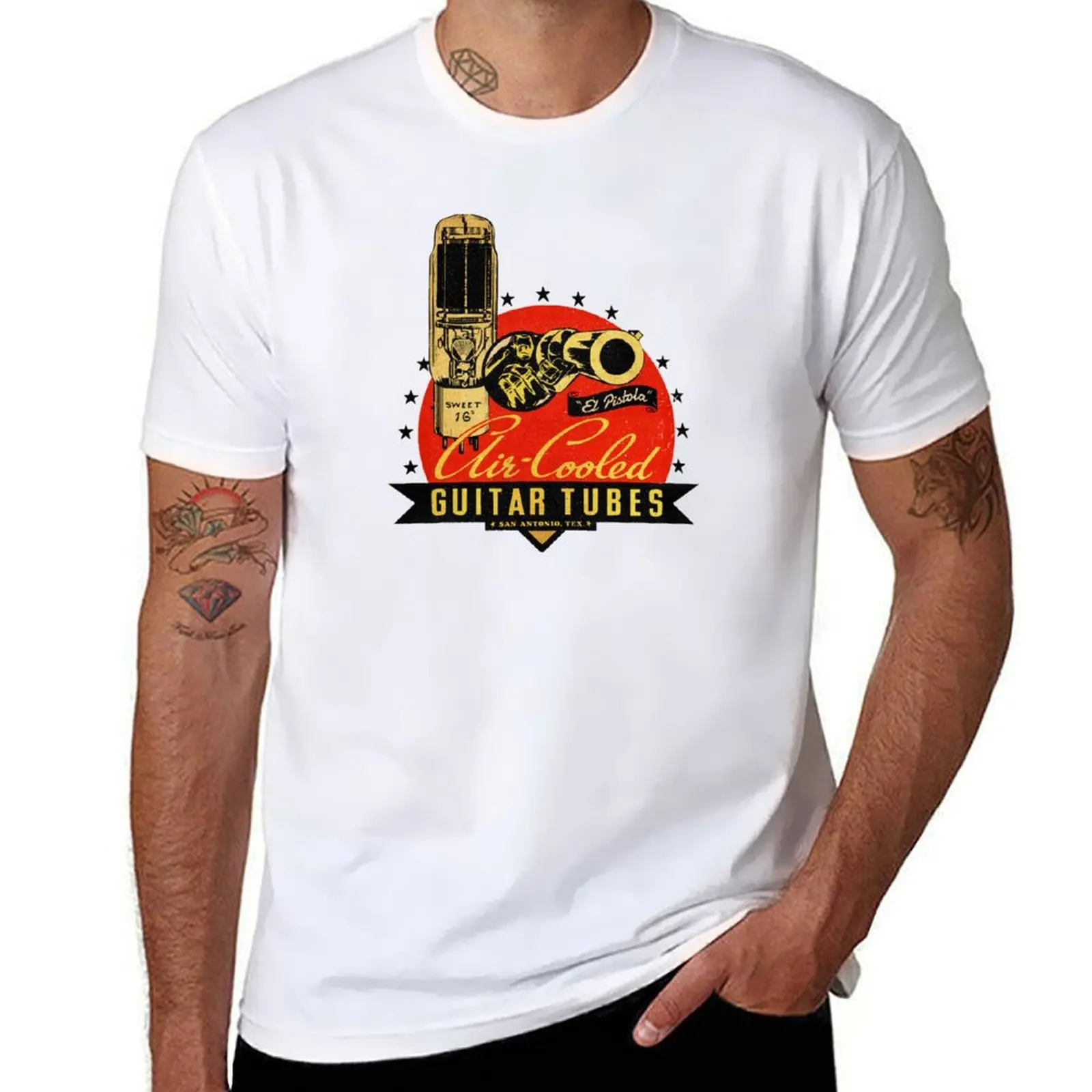 

Vintage Pistola Guitar Tubes T-Shirt man graphic t shirt essential t shirt T-Shirt