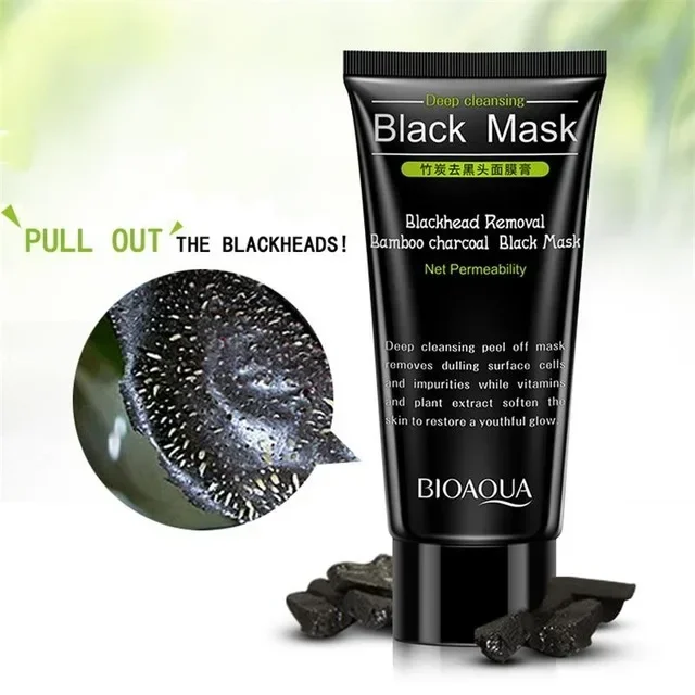 Bioaqua 60ml Deep Cleansing Purifying Peel Off Mud Blackhead Face Mask Black Skin Care  Face Peeling