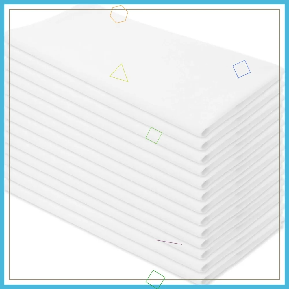 

Набор из 13 кухонных полотенец из натурального хлопка, 27x27 дюймов, белые - толстые, без ворса, с высокой впитываемостью для сушки стекла и посуды