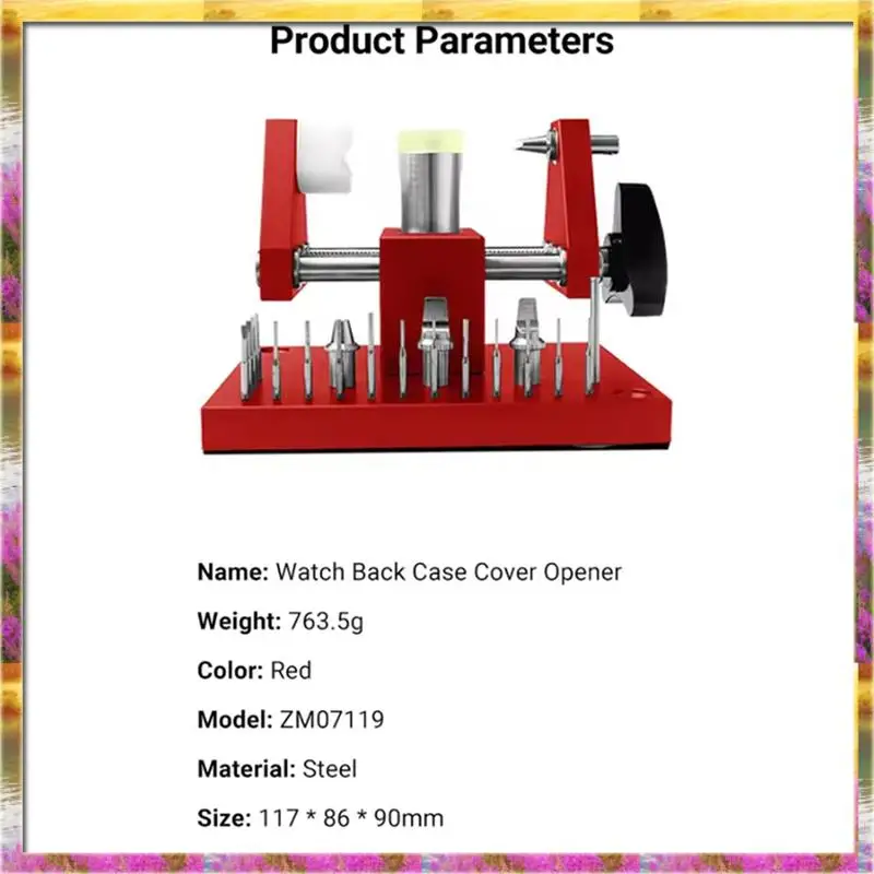 Aug. Professional Watch Back Case Cover Opener Bracelet Link Pin Watch Opening Tool Band Link Remover Adjuster Workbench Remover