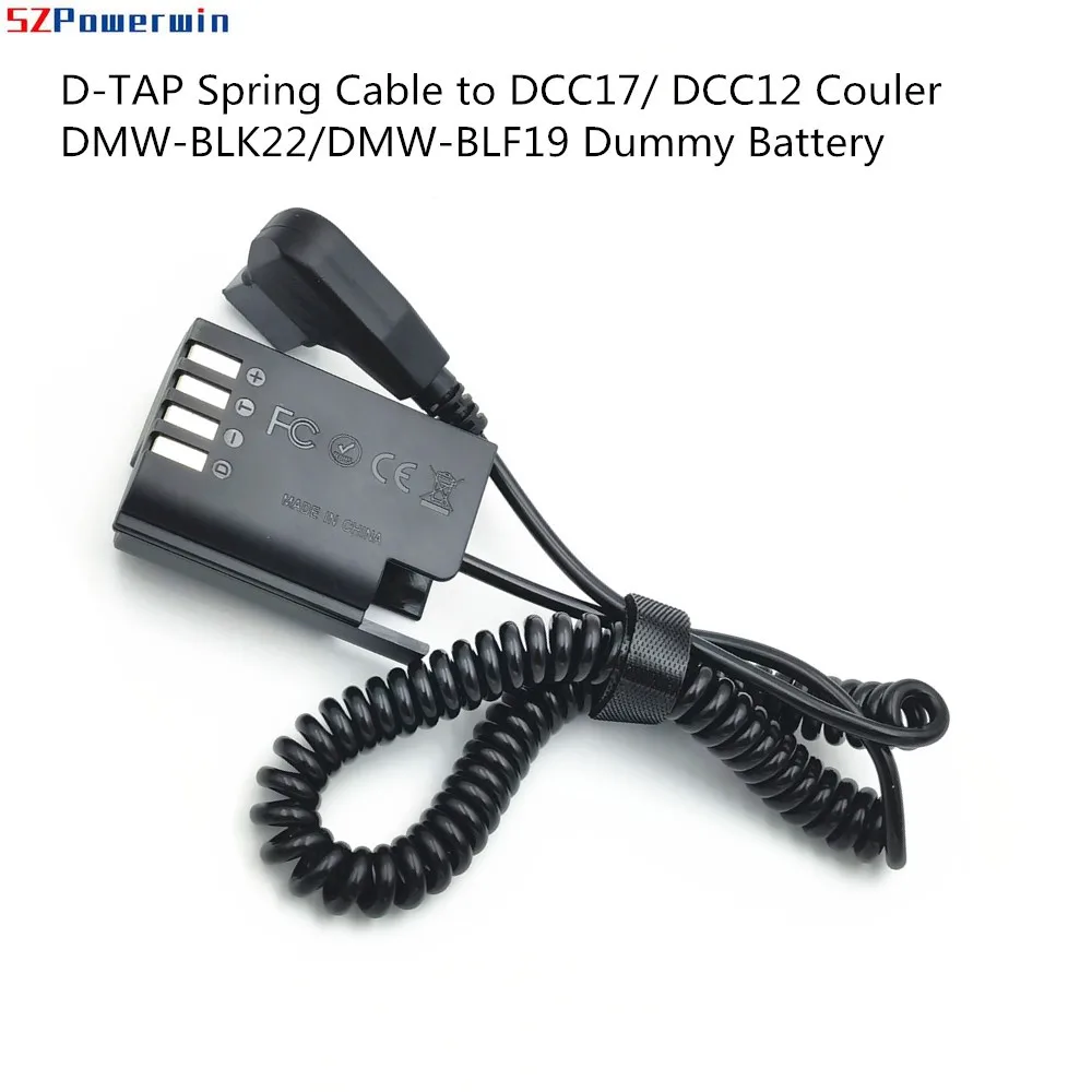 

DCC17 DCC12 D -TAP Spring Cable DMW-BLK22 DMW-BLF19 Dummy Battery For lumix g9 DMC-GH3 GH4 GH5 GH5S GH6 DC-S5 DC-S5K G9 Cam