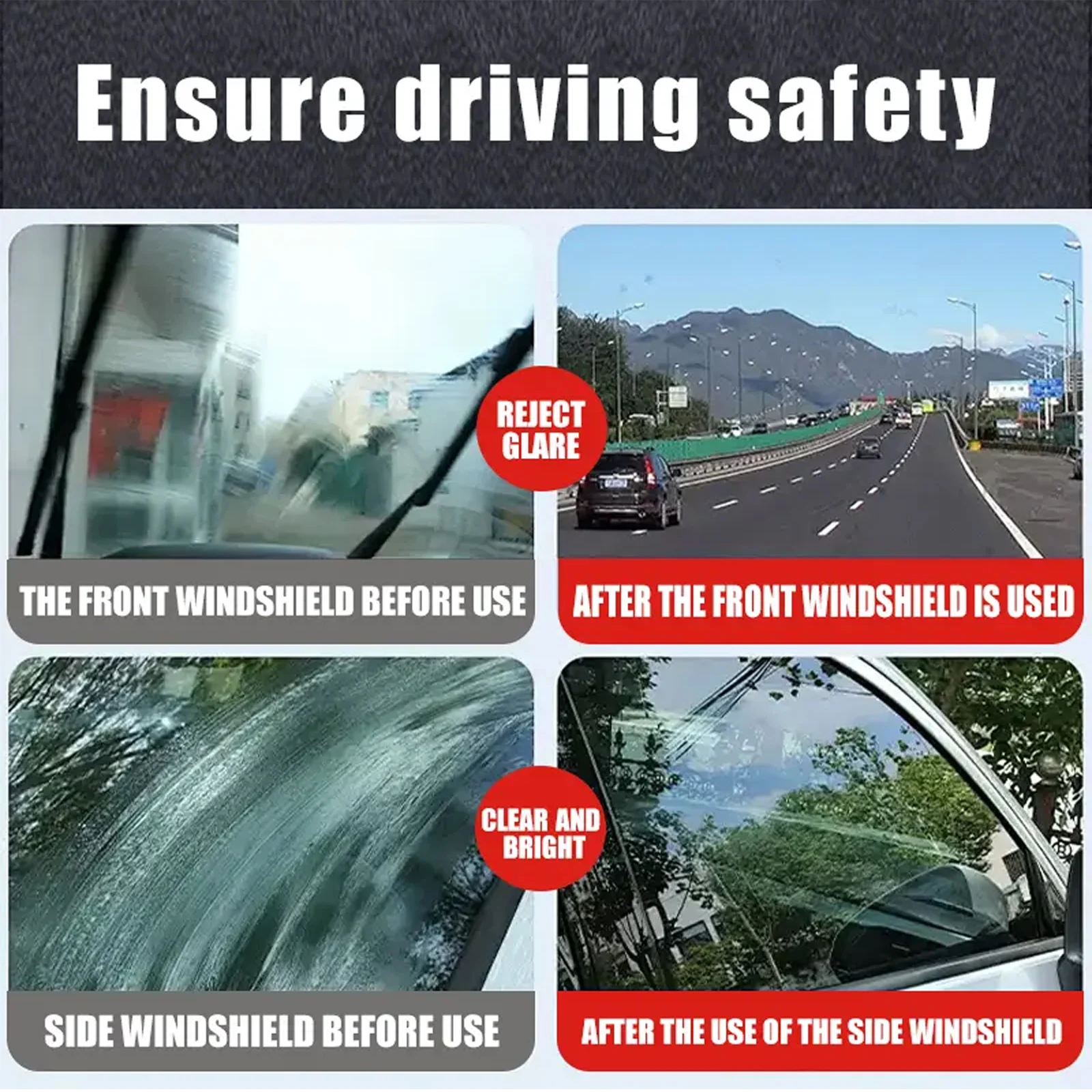 كريم إزالة فيلم الزيت الزجاجي - سهل الاستخدام، حماية طويلة الأمد لنوافذ السيارة، مقاوم للمطر وخالي من الخدوش، تفصيل تلقائي
