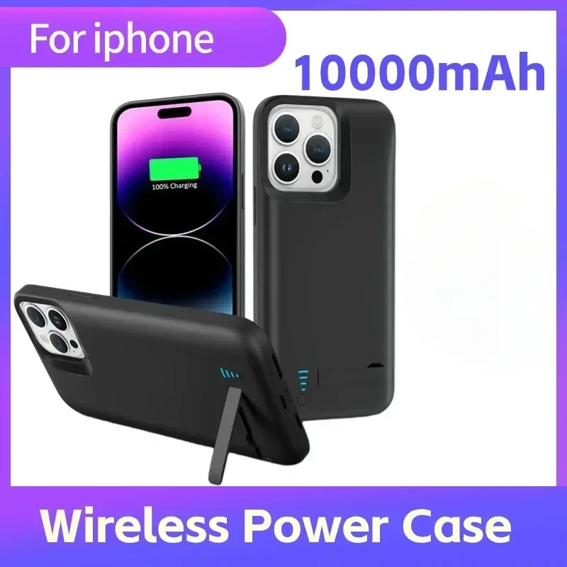 

10000mAh External Battery Charger Case for IPhone 7 8 6 6S Plus Charging Case for IPhone X XS XR 11 12 13 14 15 Power Bank Cover