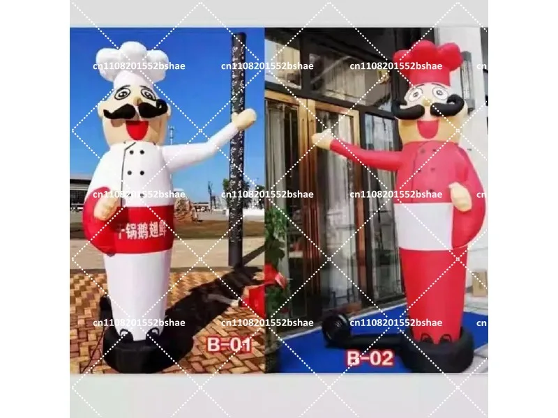 Inflatable Chef Doll for Catering Celebration Waving Decoration Without Fan